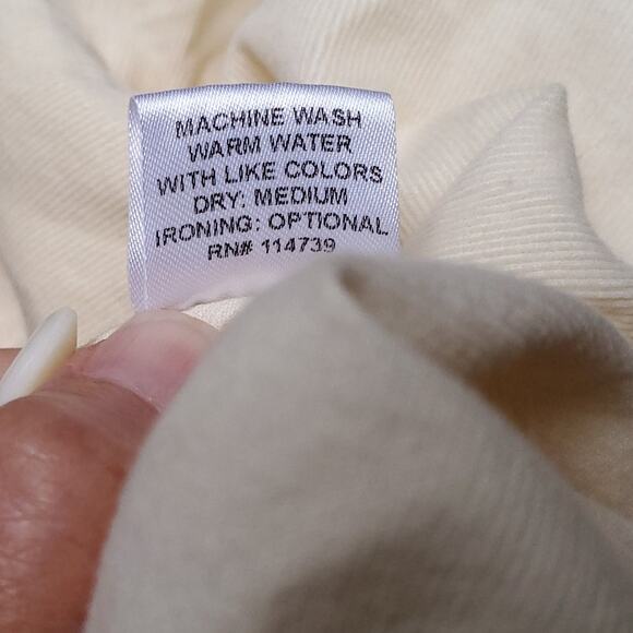 FLAX Jeanne Engelhart Pale Light Yellow Corduroy Button Down Long Tunic Top Sz M - Picture 15 of 15